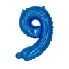 Balões de Folha de Alumínio 16 polegadas Versão Americana Letras Azuis Números A-Z 0-9 Atacado Mais Vendidos Balões para Decoração de Festa Festival