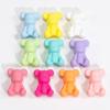 Acrílico Jelly Transparente Cor Banhado Urso Contas Verticais DIY TikTok Ao Vivo Telefone Corda Chaveiro Carro Pendurado