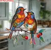 Nuevo Colgante de Pájaro Acrílico Transfronterizo para Decoración de Sala de Estar Interior y Jardín Exterior, Adorno Colgante para Arreglo de Fiesta Navideña