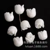 Polvo de Concha Prensado Tulipán Agujero Recto Flor Accesorios para Pulsera Collar Pendiente Cuentas Espaciadoras Cuentas Sueltas Materiales de Accesorios de Flor