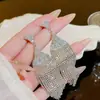 Pendientes Largos Europeos y Americanos Exagerados con Borlas de Lujo Ligero de Alto Sentido Moda Pendientes Elegantes Joyería de Nicho Pendientes al por Mayor para Mujeres