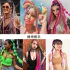 Trenzas Grandes de Fibra Sintética de Comercio Exterior, Trenzas de Colores, Peluca, Cabello para Trenzas Jumbo, Rastas Africanas, Cabello para Crochet