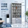 Armário de Copos de Água de Aço Inoxidável Armário de Armazenamento de Copos para Funcionários de Oficina com Compartimentos e Portas Suporte de Copos de Chá de Fábrica Armazenamento de Banheiro Suporte de Copo de Água