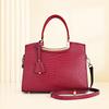Bolsa Vermelha feminina bolsa de casamento para mãe padrão crocodilo casamento bolsa de mão para mulheres de meia-idade presente de aniversário para sogra Bolsa feminina
