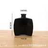 En stock botella de vidrio cuadrada plana de 100ML para difusor de aromas, decoración de interior con flores secas y varillas, sin llama, botella difusora simple y elegante