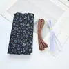 Tecido Estampado Floral Leopardo Marrom de 14cm com Tecido de Argola Intestinal Material para Laço de Cabelo Anel de Cabelo DIY Laço Caseiro