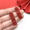 30 Estilo Chinês Vermelho Bênção Caractere Chinês DIY Acessórios de Joia Feliz Ano Novo Pingente de Paz Acessórios de Ano Novo