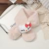 Bufanda Nueva de Imitación de Piel de Conejo para Niños Protector de Cuello Cruzado de Invierno para Niños y Niñas Bufanda de Cuello de Felpa de Gatito de Dibujos Animados