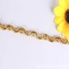Fábrica al por mayor Nueva Ola de oro y plata de seda cortina de encaje de color accesorios de ropa de encaje riqueza encaje dorado
