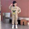 Conjunto Nuevo de Otoño e Invierno para Niñas 2026 Nuevo Conjunto de Dos Piezas con Sudadera de Manga Larga y Pantalones con Estampado 3D, Elegante y a la Moda