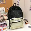 Mochila Transparente para Alivio del Dolor Transfronteriza para Estudiantes de Secundaria y Preparatoria, Mochila Escolar Linda para Estudiantes, Bolsa para Alivio del Dolor, Mochila Escolar de Gran Capacidad Estilo Universitario para Niñas