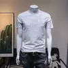 Camiseta Fresca de Seda Helada Estampada de Nuevo Estilo para Verano Transfronterizo para Hombre Camiseta de Manga Corta Transpirable Estilo Coreano