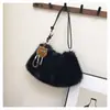 Moda japonesa y coreana minimalista de felpa 2026 colección de invierno para mujer, bolso de hombro, bolso tote y bolso cruzado elegantes y lujosos para el trabajo