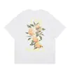 Casa Casablanca Camiseta Casual de Manga Corta Versión Correcta ins Marca de Nicho Trendy Europea y Americana High Street Algodón Puro
