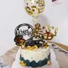 Decoraciones de pastel de vehículo todoterreno negro adornos conteo rico dinero a mano calambre enchufe dios masculino papá cumpleaños vestido