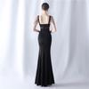 31609 # Producto Nuevo de Comercio Exterior Artesanía Bordado Transparente Boda Exposición Cena Vestido de Noche
