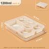 Lonchera desechable biodegradable cuadrada almidón de maíz tres compartimentos cuatro compartimentos cinco compartimentos seis compartimentos caja para llevar embalaje caja para ensalada