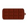 Fábrica em estoque molde de silicone para bolo de pasta americana ferramenta de panificação 12 peças Kraft Waffle molde de silicone de chocolate
