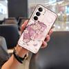 Adecuado para Funda de Teléfono Móvil Oppo Nuevo Lindo Pintura al Óleo Digital Simple Dibujo Animado Carcasa Blanda Trendy Color Puro Borde Completo Flor