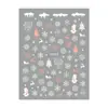 Redanco Novo Avião 3D Popular Adesivos para Unhas Série de Natal Boneco de Neve Flor Adesivos para Unhas Dh-970