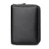Portatarjetas de acordeón popular transfronterizo de color liso de alto valor, tarjetero compacto para hombre, monedero, almacenamiento de identificación integrado