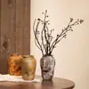 Ouça a transmissão, um vaso de cerâmica Zen estilo chinês, um vaso de cerâmica retrô, uma peça decorativa para a sala de estar, um item de decoração para casa, um vaso para arranjos de flores e um recipiente para flores hidropônicas