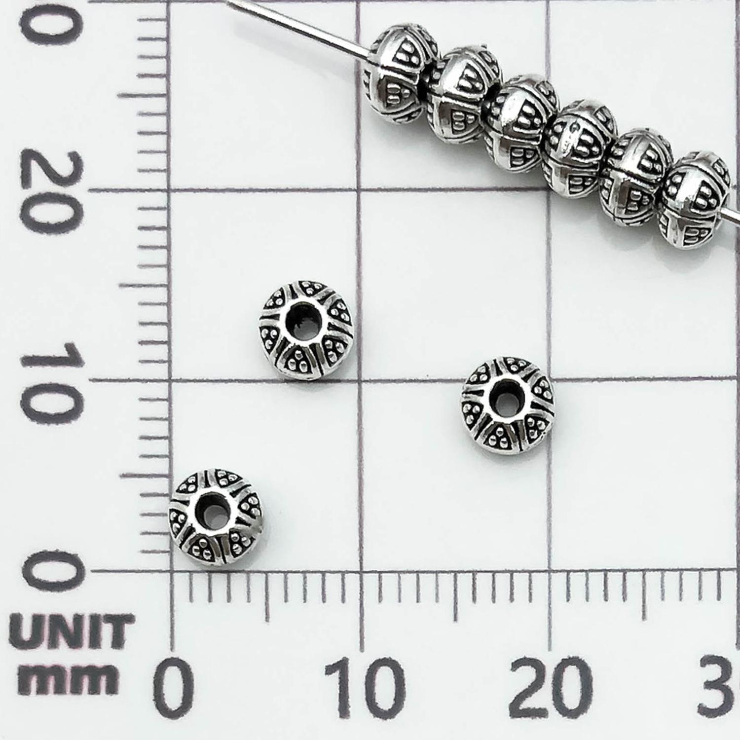 21089-HY-古银锌合金间隔珠3x5孔2mm-0.27g