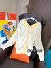 [em estoque] 13 primavera novo suéter com decote em V suéter feminino chique externo fino cardigan de secagem