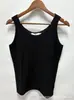 Colete Tricotado Simples Versátil Cor Sólida de Verão Feminino Sem Mangas Top Redutor de Idade Elegante para o Trabalho Camisola Venda por Atacado em Estoque