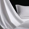 Funda de almohada blanca de algodón puro para hotel, estilo años 80, ropa de cama de lino para hotel B&amp;B, funda de almohada con núcleo y funda de almohada voladora.