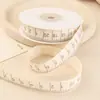 Cinta de Algodón Tejida con Letras Retro para Empaque de Caja de Regalo para Pastel de Cumpleaños Banda para Atar Lazo Decorativo de Recuerdo Hecho a Mano Cinta Tejida