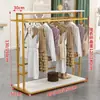 Estante de Exhibición Simple para Tienda de Ropa para Hombres y Mujeres, Estante de Doble Fila, Colgador de Doble Barra, Exhibidor de Pie para Tienda de Ropa