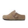 Aumento Interno de Altura de 5cm para Sapatos Birkenstock com Pelo, Sapatos de Algodão com Solado Grosso para Mulheres, Chinelos de Pelo Genuíno Fechados para Uso Externo para Outono e Inverno 2025