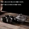 Tetera de Arena Púrpura Flor de Ciruelo Tetera Grande Gran Capacidad Semi-hecha a Mano Tetera Individual Juego de Té Cerámico para el Hogar Taza de Té Traje