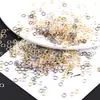 Anillo Cerrado Delgado de Metal Multicolor Casual 0.5*3mm Hebilla de Conexión para Collar Hecho a Mano DIY Joyería Accesorios Pequeños