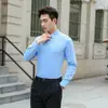 Camisa Outono 2020 Vestido de Negócios Slim-fit Masculino Camisa Branca Branca de Manga Comprida Estilo Coreano Top Moderno