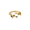Estilo ins Nuevo Estilo Simple Estilo Frío Sentido del Diseño Anillo de Dedo Abierto Forma de Rama Flor Rama Anillo de Zirconia para Cabello