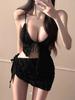 Estilo Coreano Popular de Gama Alta Sexy Chica Caliente Deseo Puro Tirantes Pequeño Aroma Dividido Bikini Traje de Baño de Tres Piezas para Mujeres