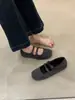 Novos Sapatos Mary Jane com Laço Estilo Francês para Noite Outono/Inverno 2025 Sapatos de Ballet Cinza Retrô para Mulheres