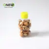 Botella de Plástico Transparente de Gatito con Tapa de Aluminio y Tapa de Plástico de Colores 50ml Jugo de Caramelos Arcoíris Botella Portátil para Niños