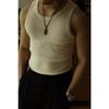 Comércio exterior Masculino 2024 Verão Europeu e Americano Masculino Casual Colete de malha solto Top esportivo Retro Fitness Respirável