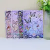Caderno A5 Branco com Borboletas Florais Caderno Espiral Criativo Caderno de Anotações para Estudante Escritório Reunião