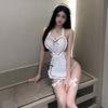 Lingerie Sexy Feminina Doce Traje de Enfermeira Livre de Meninas Sexys Sedução Traje de Puro Desejo Macacão Sexy