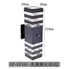 Lámpara de pared de inducción lámpara de jardín exterior control de luz doble cabezal luz hacia arriba y hacia abajo moderno simple calibre americano E26E27 tubo cuadrado de aluminio