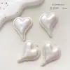 Colgante de Corazón Barroco Irregular de Resina Imitación Perla Blanca para Colgantes Hechos a Mano, Accesorios de Joyería con Cuentas