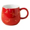 Taza de Cerámica de Orquídea de Otoño Hecha en Fábrica, Taza Personal para Beber Té, Taza de Desayuno, Juego de Té Rojo de la Ciudad Prohibida