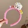 Linha do cabelo alta presilha de cabelo requintada atmosfera fofa faixa de cabeça adorno de cabeça estilo coreano feminina tiaras de cabeça de urso não apertam no elástico do cabelo