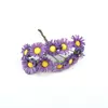 Mini Girasol Margarita Girasol Corsage Flor de Tela Flor Falsa Guirnalda Artificial Ratán 100 Piezas/Paquete