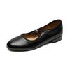 Zapatos Mary Jane de Moda para Mujer 2025, Diseño Inspirado, Punta Redonda, Tacón Bajo Grueso, Hebilla Pequeña, Zapatos de Salón de Boca Baja Impresionantes y Elegantes