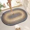 Felpudo de Baño Tejido Estilo Cuerda de Cáñamo Transfronterizo, Felpudo Decorativo para Entrada de Baño de Lodo Diatomeico Arcoíris, Disponible para Dropshipping